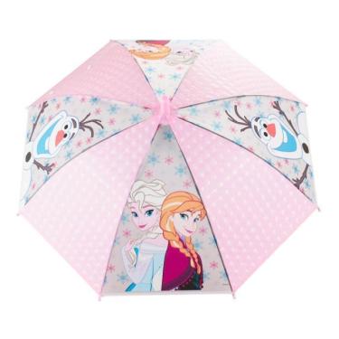Imagem de Guarda Chuva Infantil Rosa Frozen 66x80cm - Disney