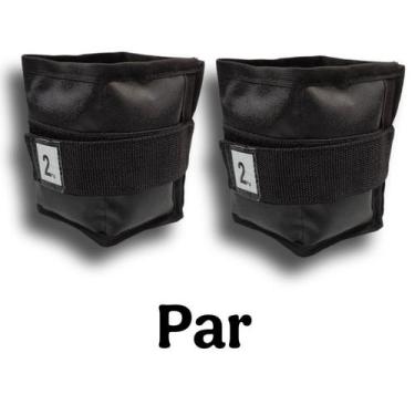 Imagem de Tornozeleira Caneleira Profissional 2kg Fisioterapia Academia Treino E