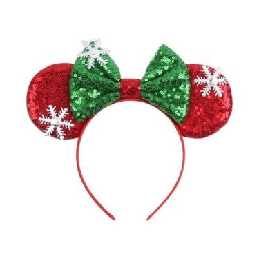 Imagem de Tiara De Natal Disney Mickey Mouse Para Meninas, Adultos E Crianças Co
