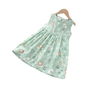 Imagem de Vestido Floral Sem Mangas De Verão Para Meninas, Casual, Estilo Prince