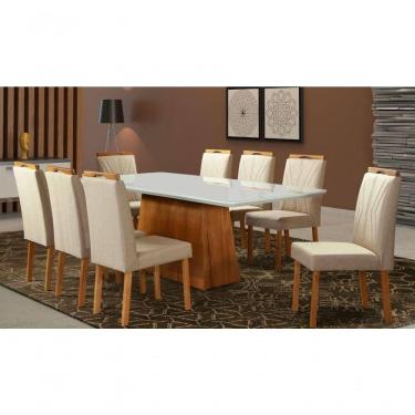 Imagem de Sala De Jantar 8 Cadeiras 2,20x1 Amsterdã Londres Art Salas