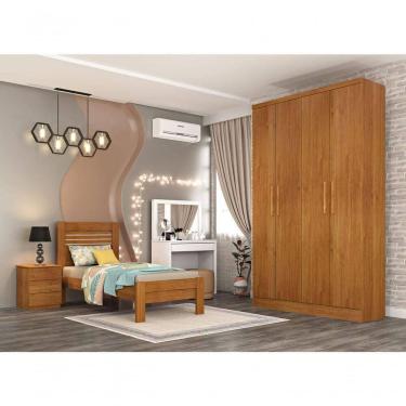 Imagem de Guarda Roupa Solteiro 4 Portas 2 Gavetas - Amsterdam-cinamomo - Tcil Móveis