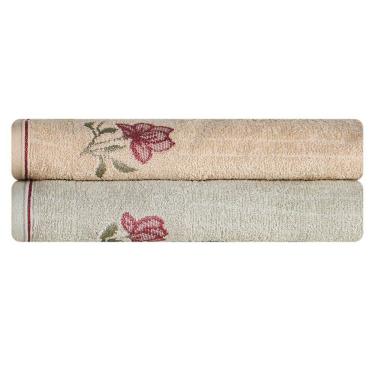 Imagem de Jogo de Toalha de Banho Encanto 100% Algodao Karsten Kit 2 Peças