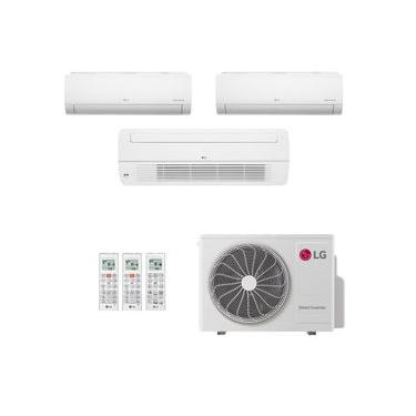 Imagem de Ar-Condicionado Multi Split Inverter LG 30.000 (2x Evap HW 12.000 + 1x Evap Cassete 1 Via 18.000) Só Frio 220V