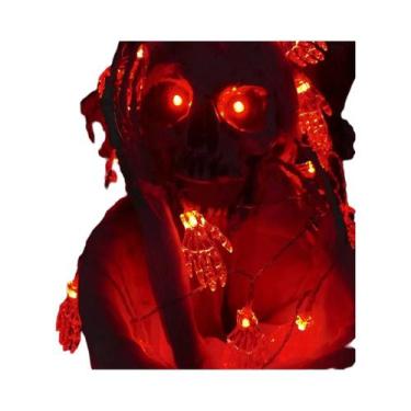 Imagem de Luzes De Cordão De Esqueleto De Halloween 3M Com 20 LEDs, Operadas a B