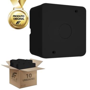 Imagem de Kit 10 Caixa Passagem Câmera Conectores Fonte Modelo 9x5,5 - AFERMIX, 