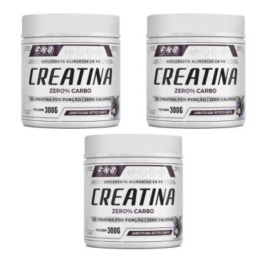 Imagem de Kit 3 Creatina em Pó Zero Carbo 3x300g Sabor Jabuticaba FNB Sports Nutrition-Unissex
