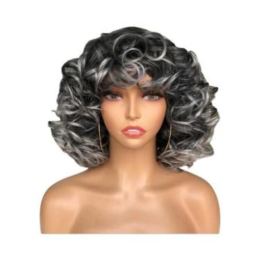 Imagem de Perucas Afro Kinky Curly Para Mulheres Negras, Curtas E Fofas, Sintéti