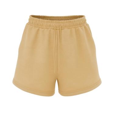 Imagem de Bermuda de Moletinho Masculina Casual com Bolsos e Cós Ajustável Confortável-Masculino