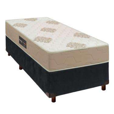 Imagem de Conjunto Cama Box Com Colchão Solteiro Inova D33 Inovaflex - Cinza