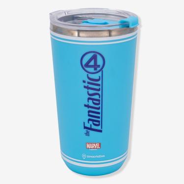 Imagem de Copo Térmico Copo Sky Quarteto Fantástico – Marvel para Bebidas 500ML em Aço Inoxidável e Plástico com Tampa Hermética