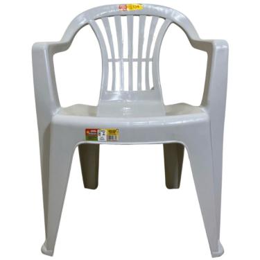 Imagem de Cadeira Poltrona Boa Vista 120kg Plástico Branco Antares