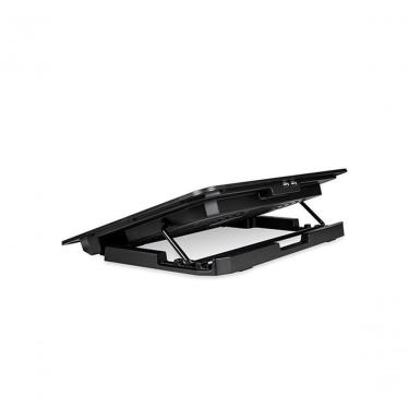 Imagem de Base para Notebook NBC-50BK com Refrigeração a 2 Coolers 12CM LED Azul e Regulagem de A...