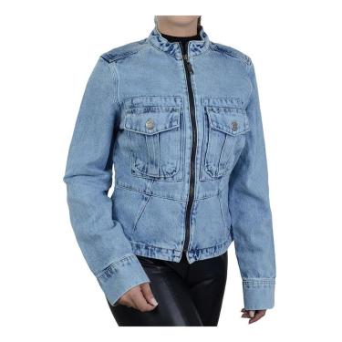 Imagem de Jaqueta Jeans Feminina Dudalina Peplum Azul - 24080447-Feminino