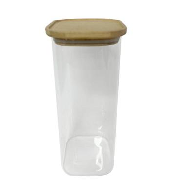 Imagem de Porta mantimento Quadrado Borossilicato Bambu 2,1L -Dynasty, 3 meses p