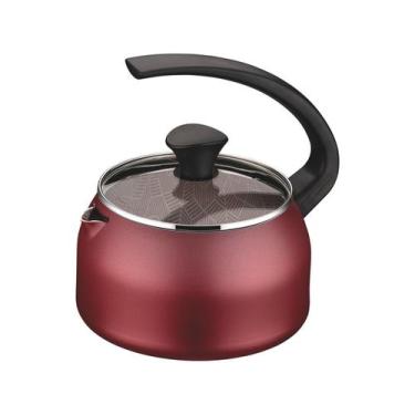 Imagem de Chaleira Tramontina Vermelha 1,9L Paris Texture, Vermelho, 19cm
