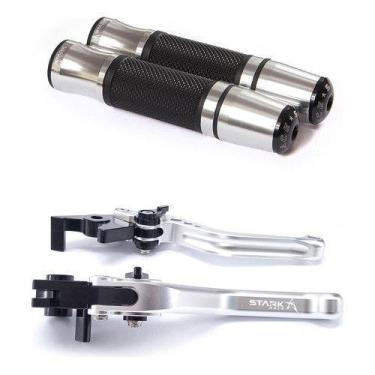 Imagem de Kit Manopla Manete Esportivo Fz8 Fz6 R6 Xj6 Mt07 Mt09 R1 - Stark Race,