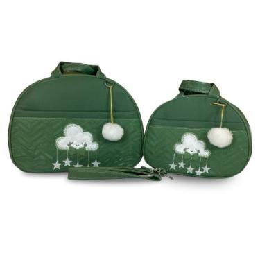 Imagem de Kit Bolsa Maternidade 2 Peças Grande Impermeável + Mochila + Trocador 