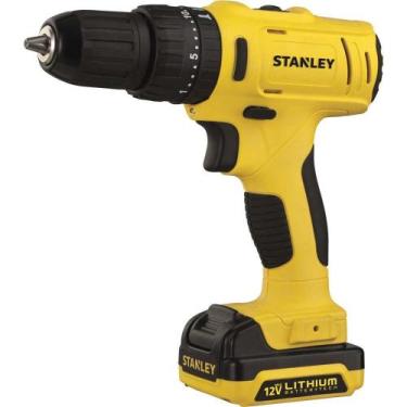 Imagem de Parafusadeira Furadeira Stanley 12 V 1,5 Ah Bivolt Com 2 Baterias E Ma
