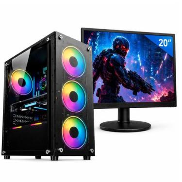 Imagem de Pc Gamer Com Jogos Barato Intel I5 16gb Ssd 240gb Monitor Wi-Fi Win11 