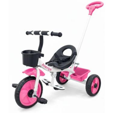 Imagem de Triciclo Infantil com Pedal Empurrador 3 Rodas Atentu Brinquedo Resist
