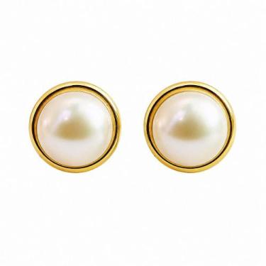 Imagem de Brinco em Ouro 18k com Pérola e Aro Elegante - Justino Ribas