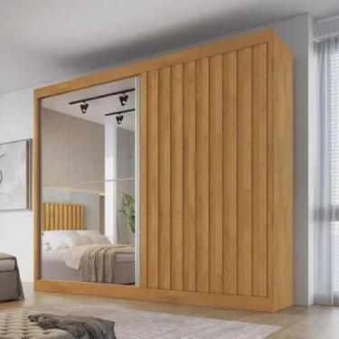 Imagem de Guarda Roupa Casal 100 MDF 2 Portas de Correr 4 Gavetas Atlanta Made M