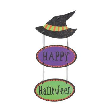 Imagem de Cromus halloween placa chapeu de bruxa