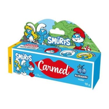 Imagem de Carmed Hidratante Labial Os Smurfs Surpresa Blueberry 10g