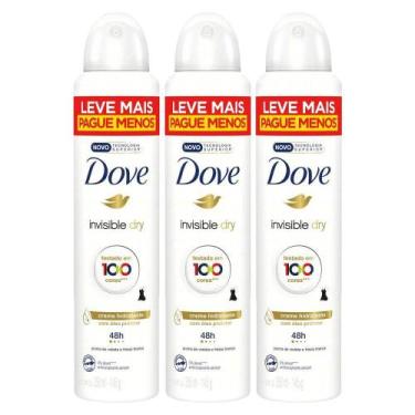 Imagem de Kit com 3 Desodorantes Antitranspirantes Aerosol Dove Women Invisible 
