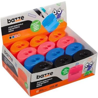 Imagem de Apontador com Depósito 2 Furos Bazze B2020 Duplo Oval Summit, Multicor