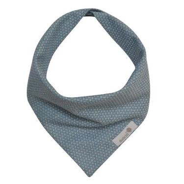 Imagem de Babador bandana azul jeans claro risquinhos branco - Dudsbb
