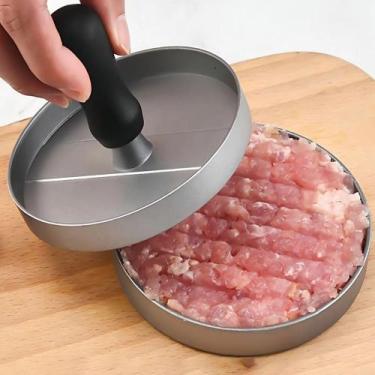 Imagem de Forma para Hambúrguer Artesanal Prensa Modeladora em Metal para Lanche