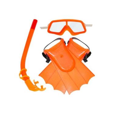 Imagem de Kit Máscara De Mergulho Com Snorkel Pé De Pato Infantil - Art Sport, L