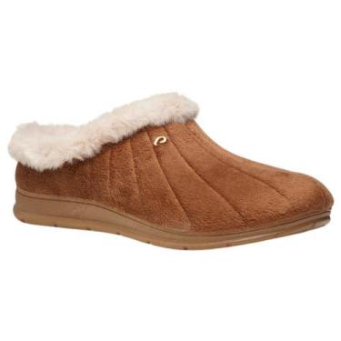 Imagem de Pantufa Feminina Pegada Atoalhado, Marrom, Bege, 37