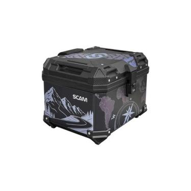 Imagem de Baú Superior Scam Keyless 45L Preto Fosco Com Senha, Preto Fosco