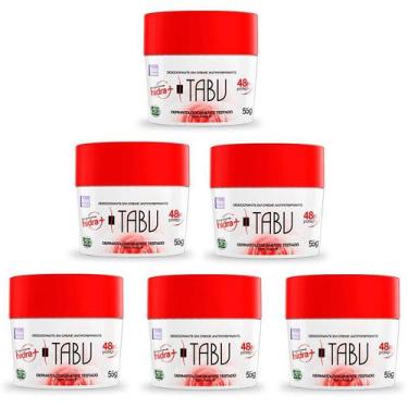 Imagem de Kit Desodorante Creme Antitranspirante Tabu 55G C/ 6 unidades