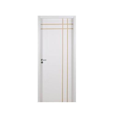 Imagem de Kit Porta de Madeira Decorada 215x64cm com Batente de MDF Ultra 12cm M