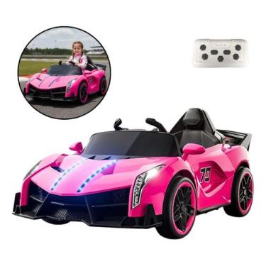 Imagem de Mini carro eletrico infantil 6v esportivo corrida top bw404 cor:rosa -