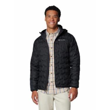 Imagem de Jaqueta Columbia Delta Ridge II Down Hooded Preto Masculina Neve, G, P
