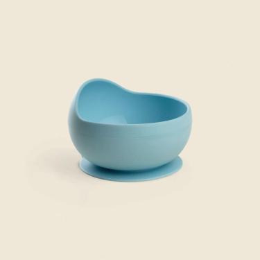 Imagem de Bowl com Ventosa Silicone Azul para Bebê Antiderrapante Micro-ondas - Acasa