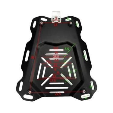 Imagem de Suporte Traseiro Para Baú De Moto Com Liberação Rápida 25-100L - NONE,