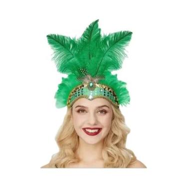 Imagem de Tiara De Cristal Com Plumas Estilo Flapper Dos Anos 1920 Para Mulheres