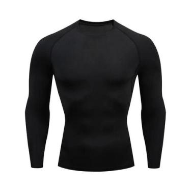 Imagem de Camisa De Compressão Masculina De Secagem Rápida Para Corrida, Manga C