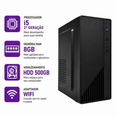 Imagem de Computador CPU Intel Core i5 de 2ªgr 8gb Ram Ddr3 HD de 500gb Desktop 