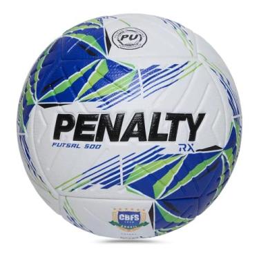 Imagem de Bola Futsal Penalty RX 500 XXVI Oficial CBFS -, Branco, Verde, Azul