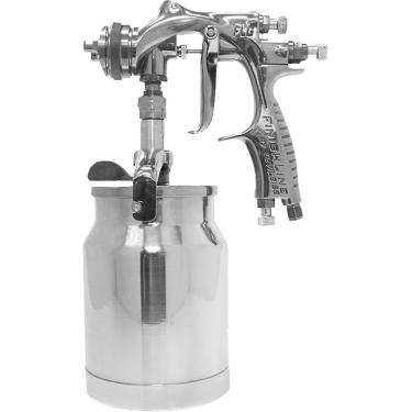 Imagem de Pistola para Pintura de Sucção FLG-515 S18 Alta Produção Tecnologia HVLP Economia de Tinta Alumínio Caneca 1L