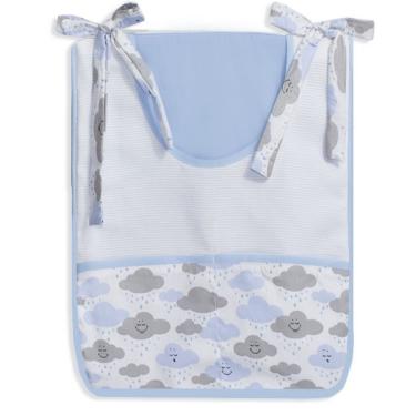 Imagem de Porta Trecos Bebê Individual 100% Alg. Nanna Baby - Chuva de Benção Azul
