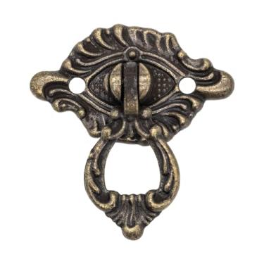 Imagem de Puxador De Gaveta Colonial Roma P Ouro Velho Alça Rustico