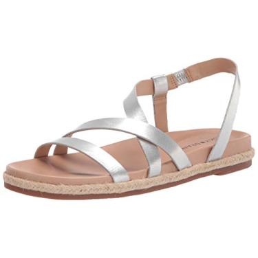 Imagem de Lucky Brand Sandália feminina Darli, Prata, 35
